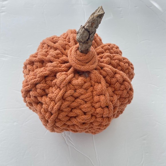 Pumpkin, Basket and Potholder Set in Terracotta Color Handmade - Picture 2 of 5